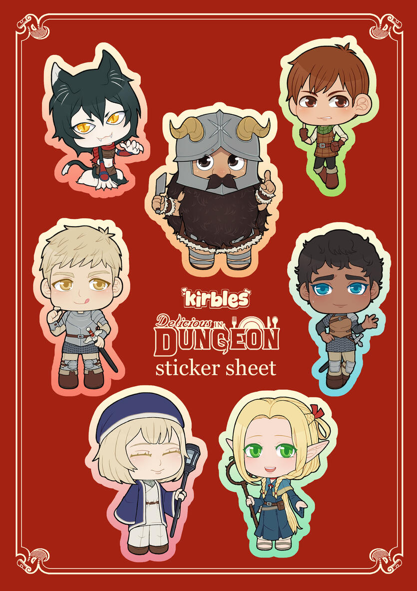 Dungeon Meshi Sticker Sheet Dungeon Meshi Sticker Sheet